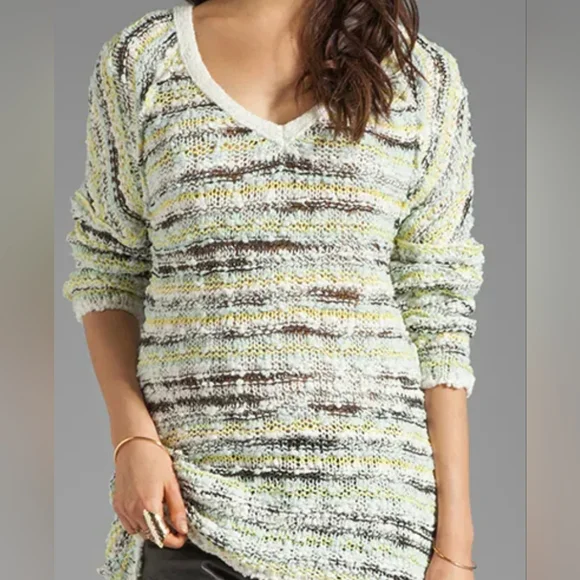 Free People Marled Songbird Pullover Sweater, Large, - Picture 7 of 7
